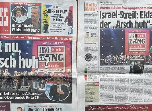 Auch der Kölner Express, das Zentralorgan des linksextremen "Arsch huh"-Vereins, wundert sich in ihrer Samstagausgabe über die politische Schieflage der Demo-Veranstalter.