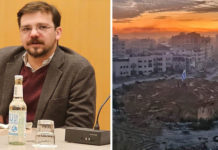 Der Vorsitzende der "Juden in der AfD" (JAfD), Artur Abramovych, hielt am Freitag im Hamburger Rathaus vor ca. 30 bis 35 Zuhörern einen Vortrag über den Krieg im Nahen Osten.