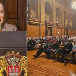 Der Besuch vom AfD-Ehrenvorsitzenden Alexander Gauland sorgte am Donnerstag im Großen Festsaal des Hamburger Rathauses für prall gefüllte Reihen.