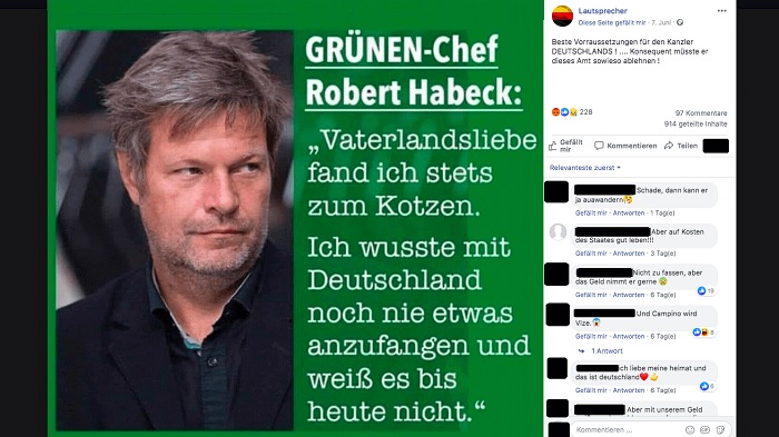 Robert Habeck, der Antideutsche