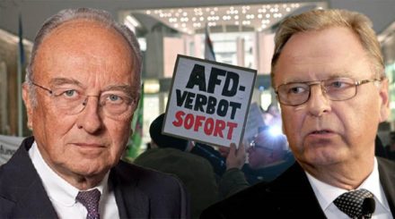 Die Staatsrechtler Rupert Scholz (CDU, l.) und Hans-Jürgen Papier (CSU) warnen vor einem AfD-Verbotsverfahren.