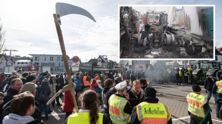 In Biberach haben Bauernproteste wegen eines Brandanschlags auf einen Landwirt in Oelsnitz (kl. Foto) am Wochenende zur Absage des politischen Aschermittwochs der Grünen geführt.