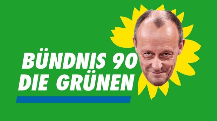 CDU-Chef Friedrich Merz hat seinen Lieblingspartner fürs Kriegsbündnis gegen Russland und Trump genannt: Die Grünen, was sonst. Dafür gebührt ihm Dank.