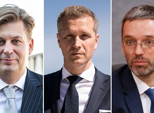 Ähnlich wie die AfD-Spitzenpolitiker Maximilian Krah (l.) und Petr Bystron (Bildmitte) in Deutschland wird jetzt auch Österreichs FPÖ-Chef Herbert Kickl als „Volksverräter“ verunglimpft.