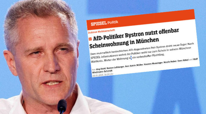 Aktuell wirft der SPIEGEL Petr Bystron vor, nur "zum Schein" in seinem Münchner Wahlkreis zu wohnen. Eine glatte Lüge, die von anderen Medien ungeprüft übernommen wurde.