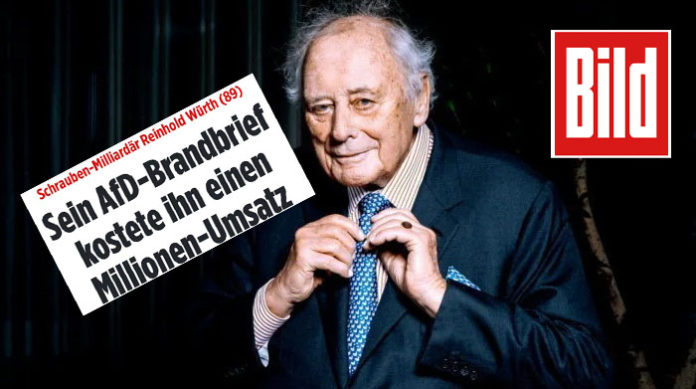 Als Schrauben-Hersteller Reinhold Würth einen Brief an seine 25.000 Mitarbeiter schrieb, in dem er davor warnte, die AfD zu wählen, sprangen ihm reihenweise Kunden ab. 