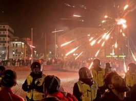 Migrantenkrawalle an Silvester 2022/23 am Steintor in Hannover.