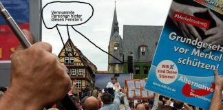 Wahlkampftauftritt von Angela Merkel in Quedlinburg.