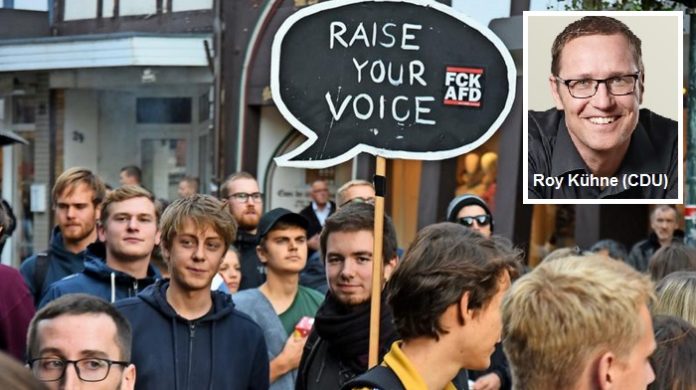 Antifa-Gruppen wie diese - sekundiert vom CDU-Direktkandidaten Roy Kühne - attackierten nach der AfD-Demo in Northeim unschuldige Teilnehmer.