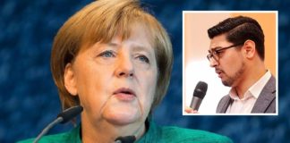 Diego Faßnacht aus Bergisch Gladbach forderte beim JU-Deutschlandtag in Dresden den Rücktritt von Angela Merkel.