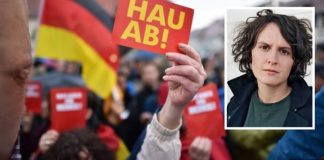 Kam mit ihrem neunjährigen Sohn zur Merkel-Kundgebung nach Finsterwalde - ZEIT-Autorin Jana Hensel.