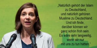 Katrin Göring-Eckardt, Vizepräsidentin des Deutschen Bundestages und Spitzenkandidaten der Grünen zu Bundestagswahl 2017.