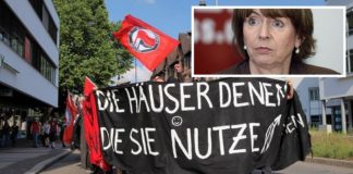 Aus Hamburg nichts gelernt: Kölns Oberbürgermeisterin Henriette "Armlänge" Reker (kl. Foto) kuscht vor der Antifa.