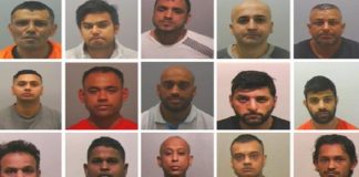 Die am Mittwoch verurteilten Sexualstraftäter von Newcastle auf Fahndungsfotos der Polizei.