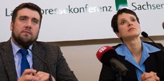Sind heute von ihren Ämtern zurückgetreten: Sachsens AfD-Generalsekretär Uwe Wurlitzer und Sachsens Landesvorsitzende Petry.