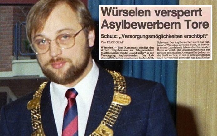 Martin Schulz 1988 als Bürgermeister von Würselen (NRW).