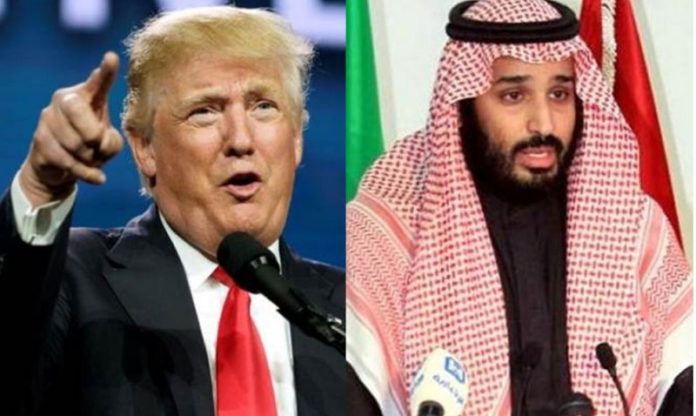 US-Präsident Donald Trump (li.); Mohammed bin Salman al-Saud, Saudischer Kronprinz (re.).